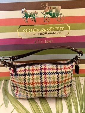 Coach Multicolor Tweed Houndstooth Shoulder Bag - Coach